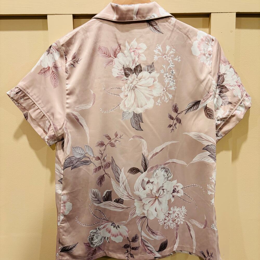 MJ x Le Rose “Sasha Parisian Fleur” Satin Sleep Set Bridal Boutique size Small - Picture 7 of 11